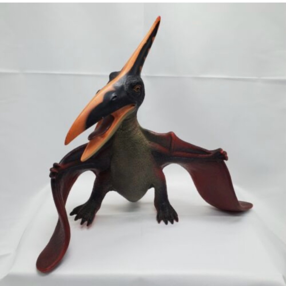 2005 Toys R’ Us Large Maidenhead Rubber Pterodactylctyl Dinosaur Figure Black